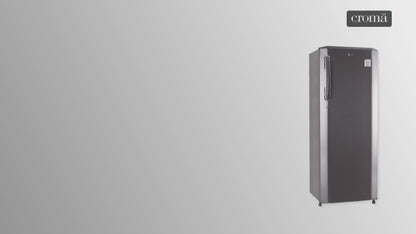LG 261 Litres 3 Star Direct Cool Single Door Refrigerator with Stabilizer Free Operation (GL-B281BPZX.DPZZEB, Shiny Steel)