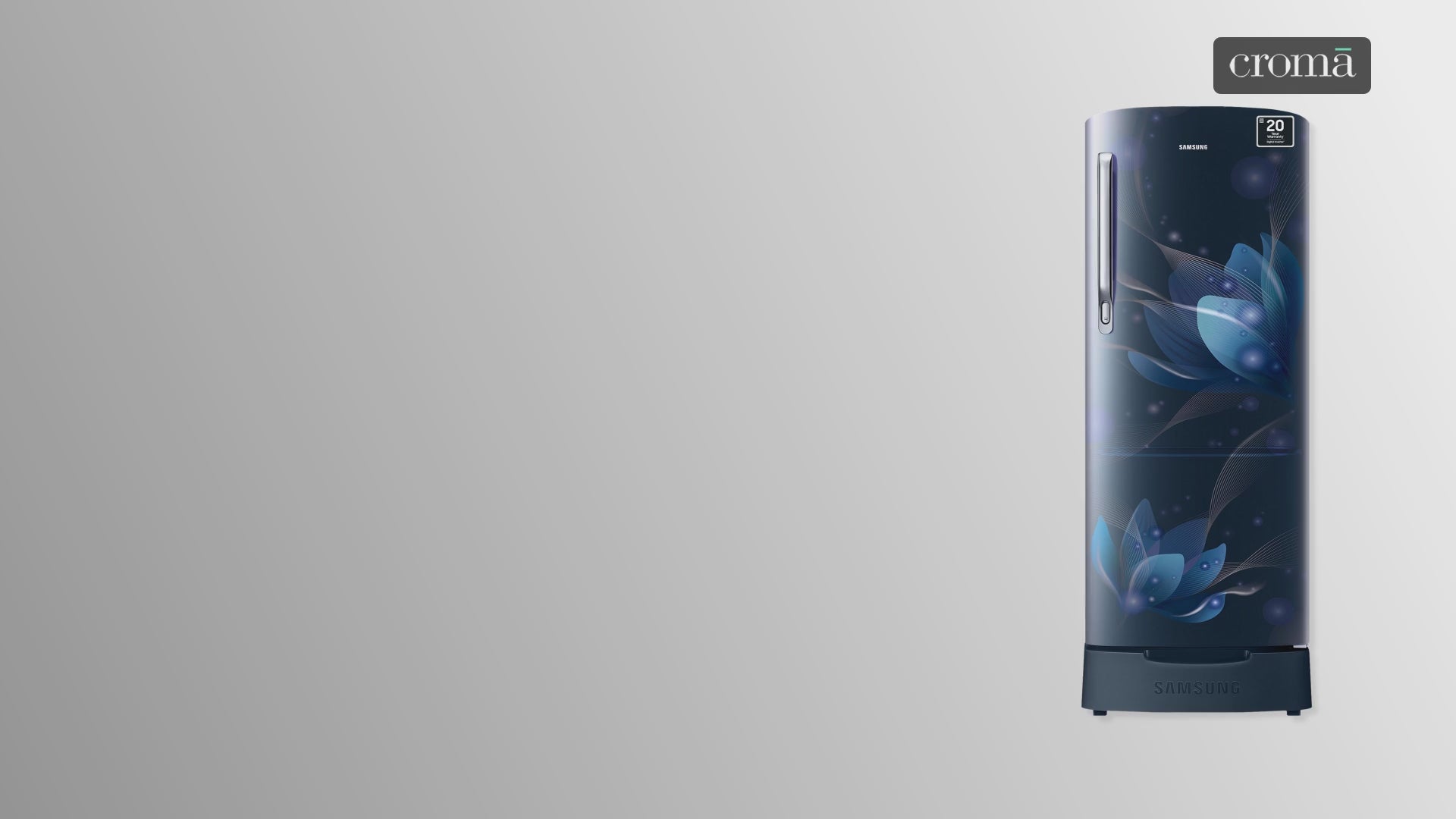 SAMSUNG 183 Litres 3 Star Direct Cool Single Door Refrigerator (RR20C1823U8/HL, Saffron Blue)