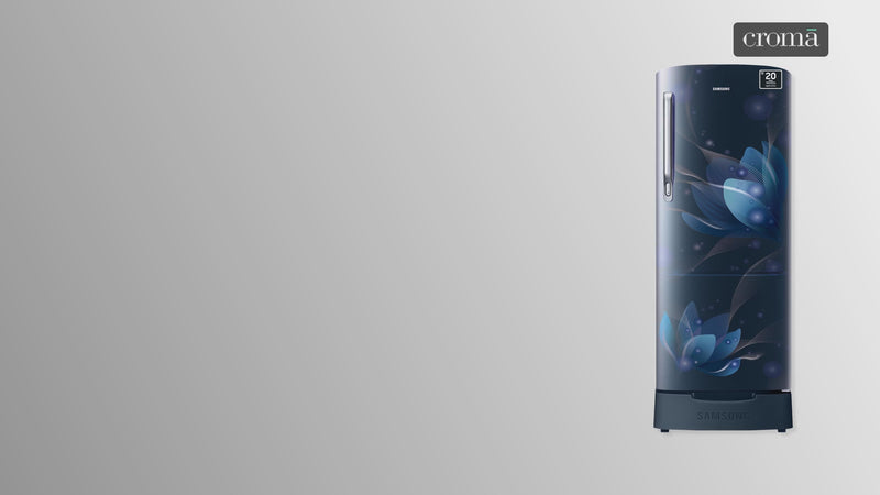 SAMSUNG 183 Litres 3 Star Direct Cool Single Door Refrigerator (RR20C1823U8/HL, Saffron Blue)