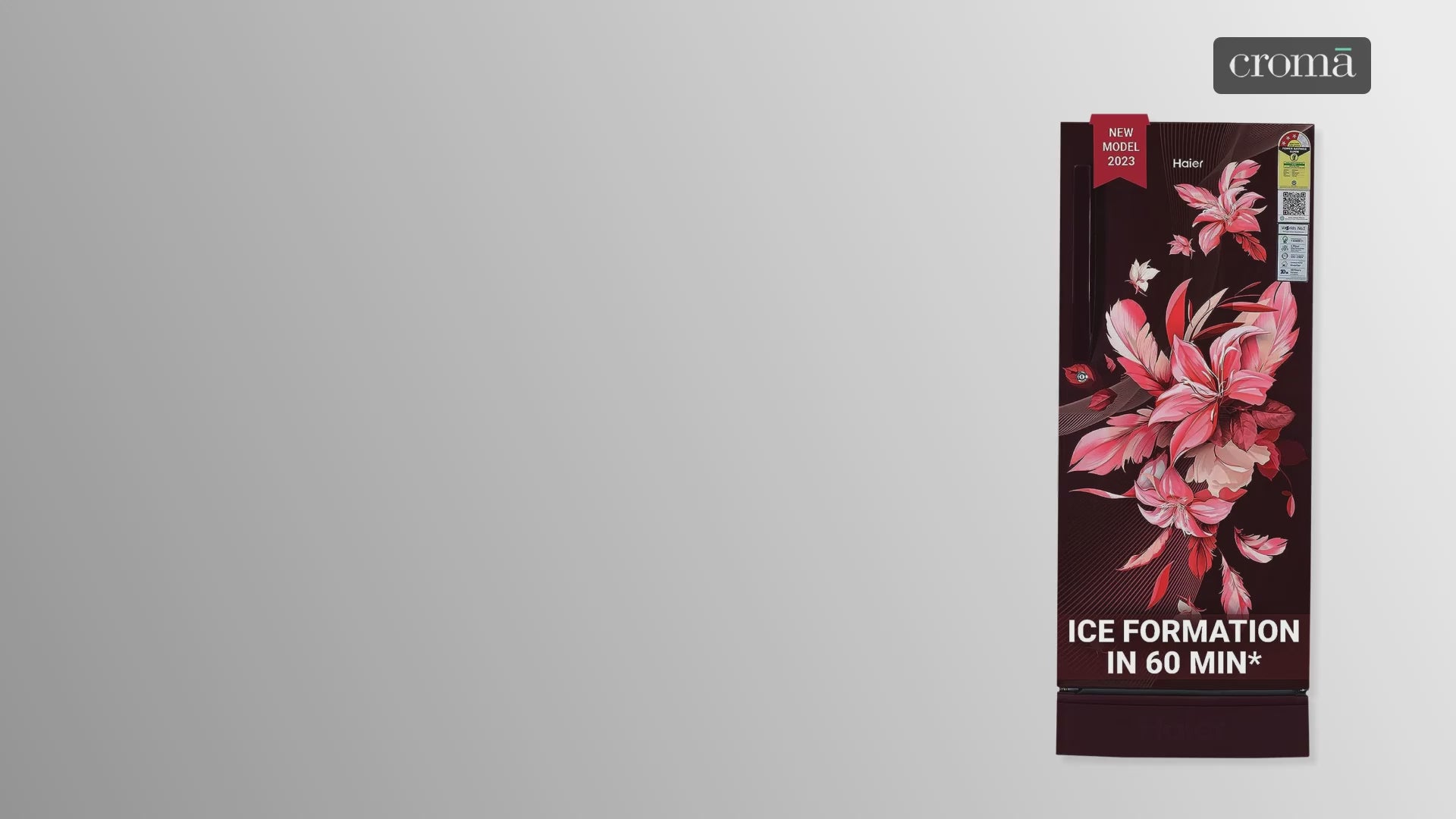 Haier 190 Litres 3 Star Direct Cool Single Door Refrigerator with Antibacterial Gasket (HED-203RFB-P, Red Opal)