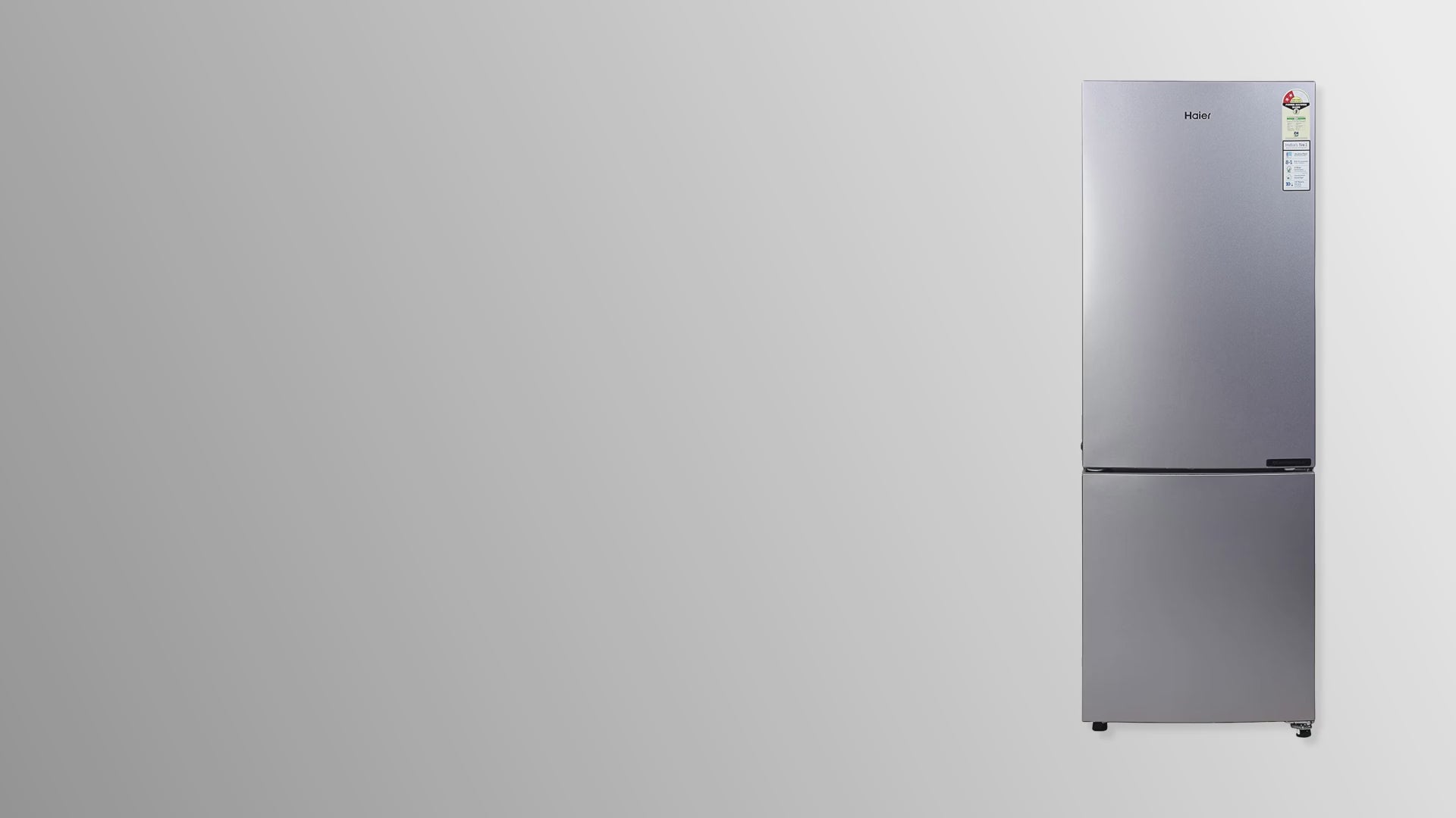 Haier 237 Litres 2 Star Frost Free Double Door Bottom Mount Convertible Refrigerator with Anti-bacterial Gasket (HEB-242GS-P, Moon Silver)