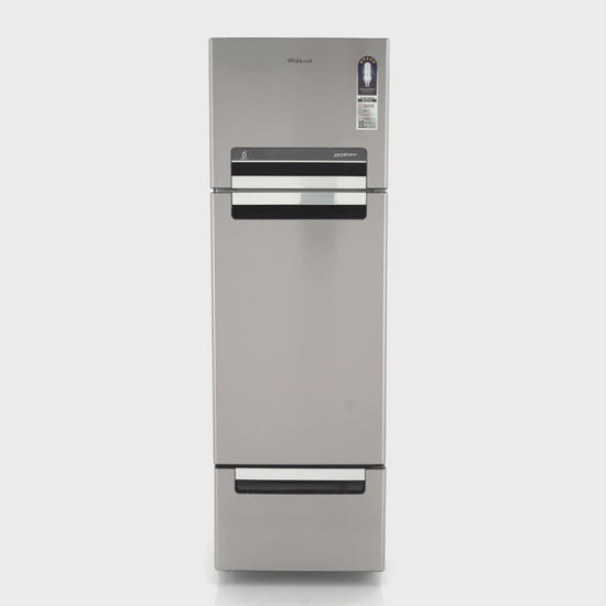 Whirlpool Protton 300 Litres Frost Free Triple Door Refrigerator with 6th Sense ActiveFresh Technology (20817, Alpha Steel)