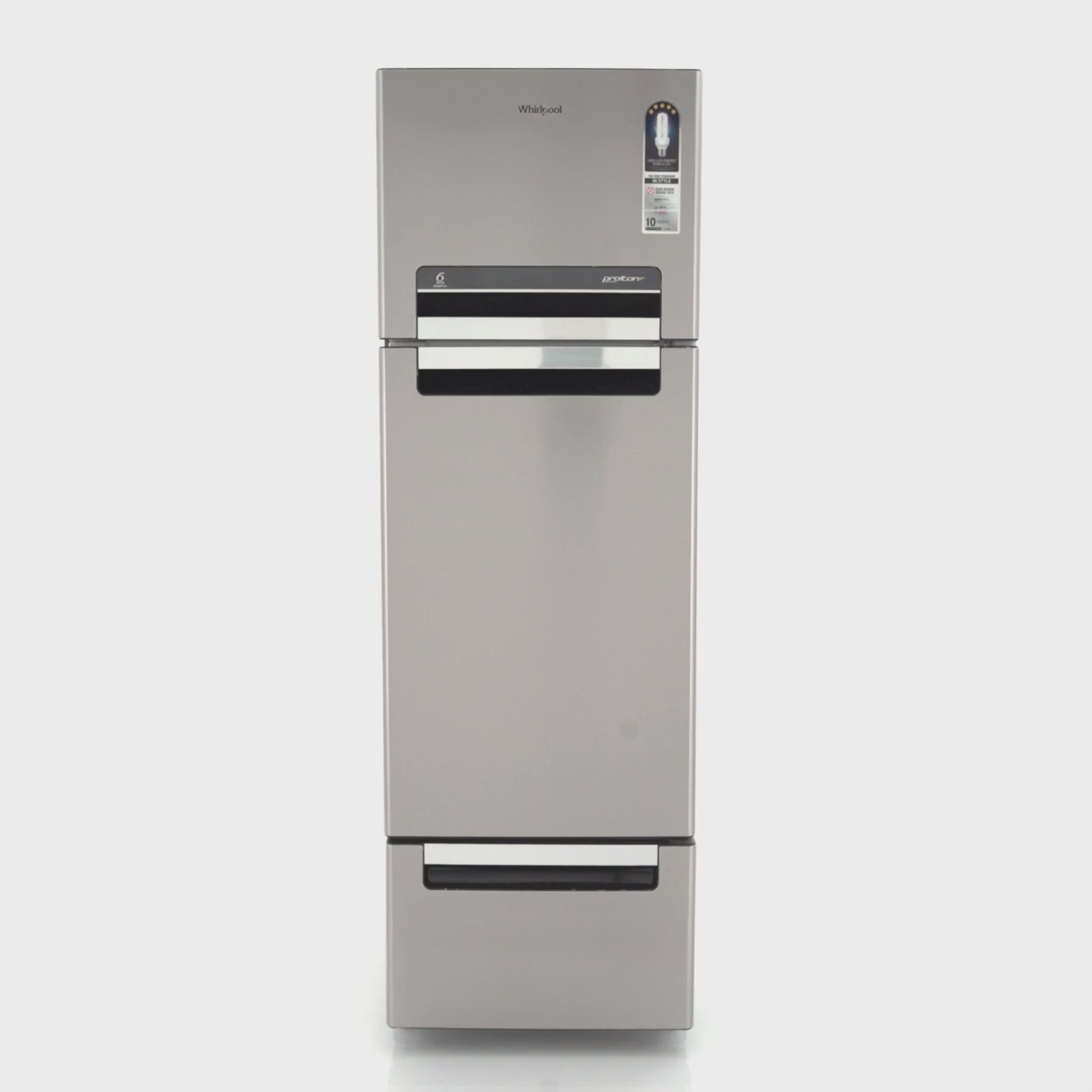 Whirlpool Protton 300 Litres Frost Free Triple Door Refrigerator with 6th Sense ActiveFresh Technology (20817, Alpha Steel)