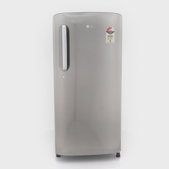 LG 185 Litres 3 Star Direct Cool Single Door Refrigerator with Stabilizer Free Operation (GL-B201APZD, Shiny Steel)