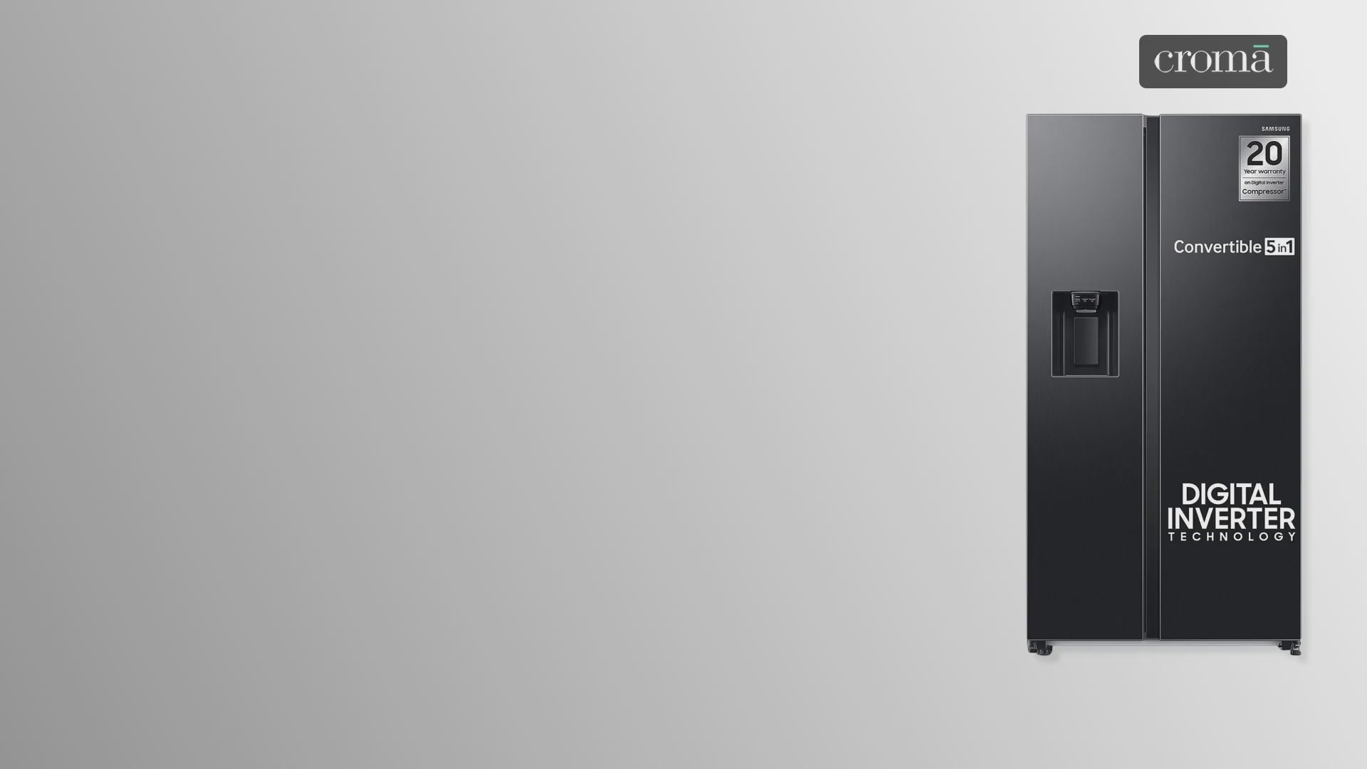 SAMSUNG 633 Litres 3 Star Frost Free Side by Side Door Smart Wi-Fi Enabled Refrigerator with Twin Cooling Plus (RS78CG8543B1HL, Black Matt)