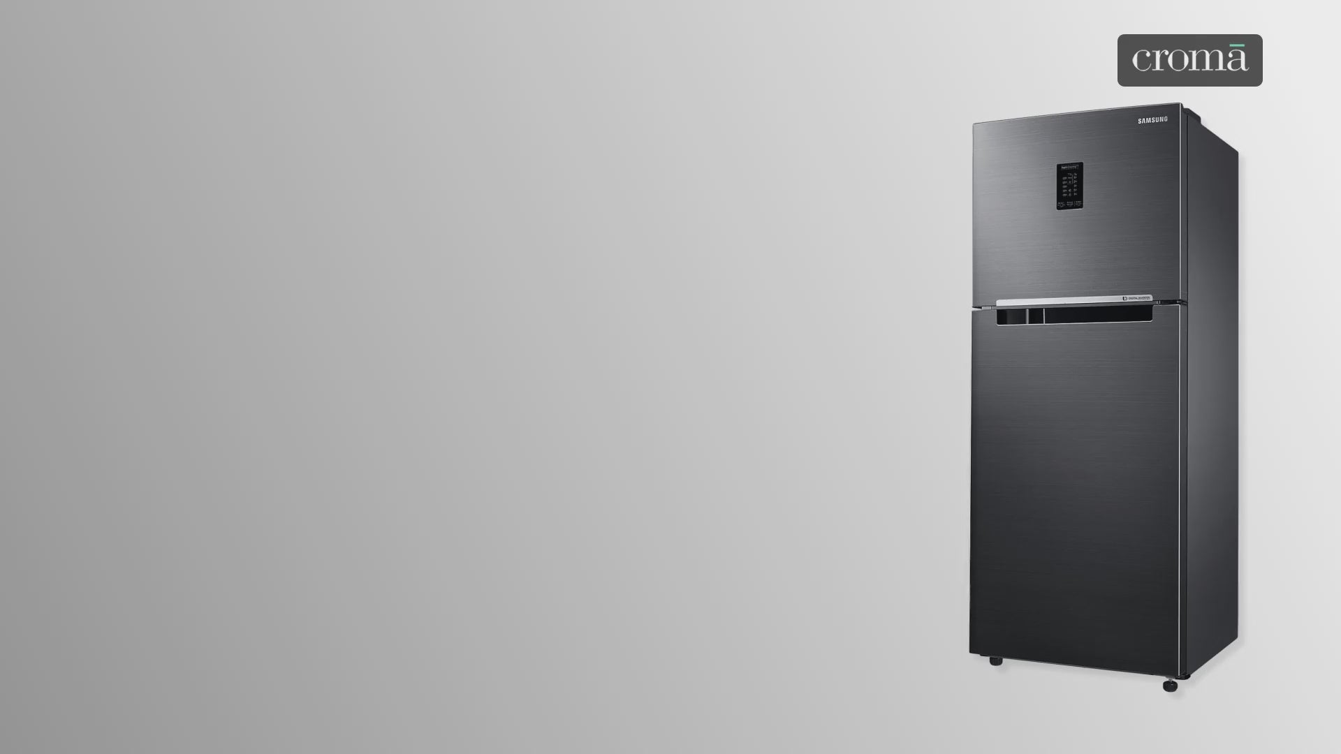 SAMSUNG 301 Litres 3 Star Frost Free Double Door Convertible Refrigerator with Stabilizer Free Operation (RT34C4523B1/HL, Black Matt)