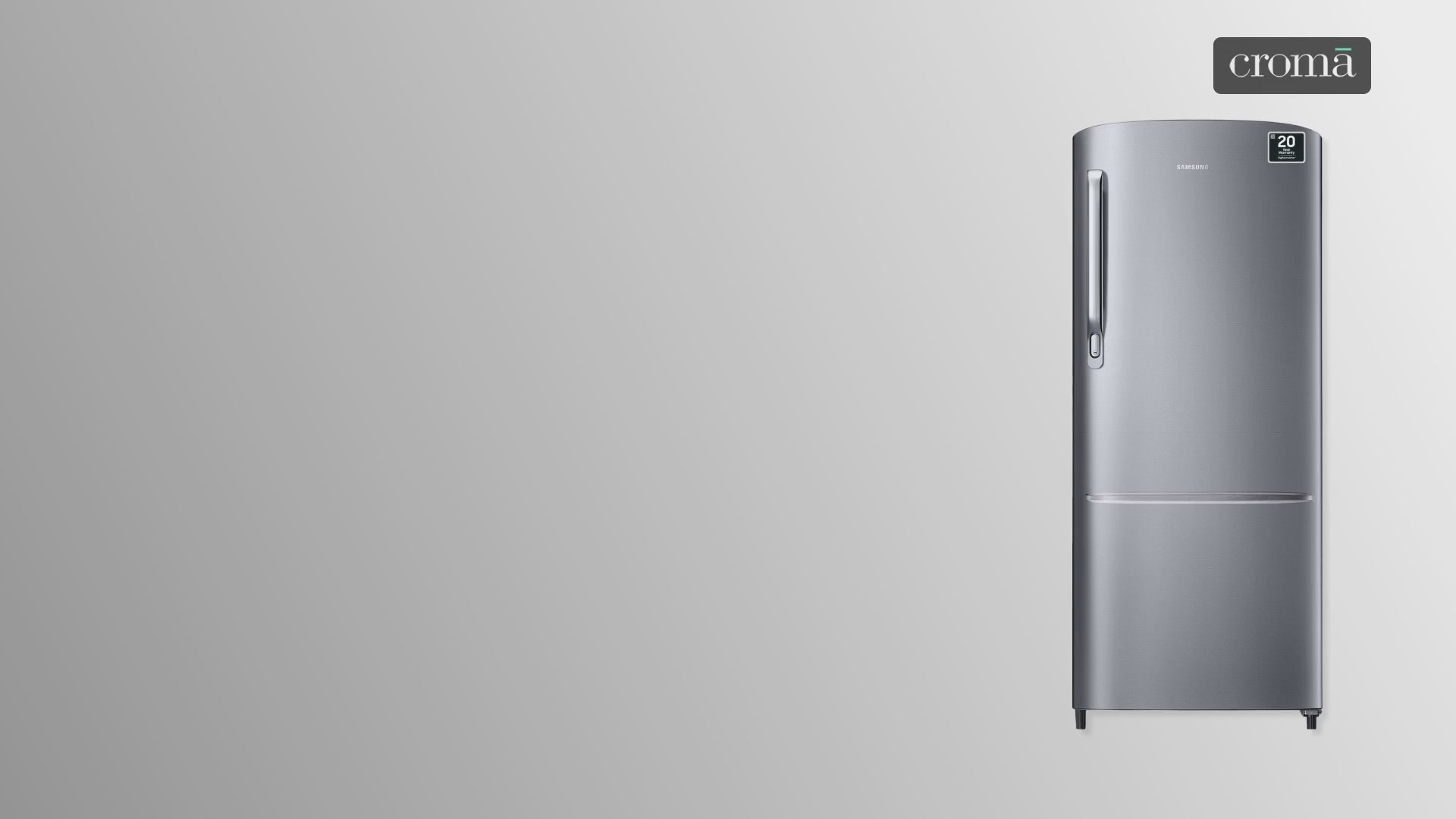 SAMSUNG Stylish Grande 183 Litres3 Star Direct Cool Single Door Refrigerator with Anti Bacterial Gasket (RR20C1723S8/HL, Elegant Inox)