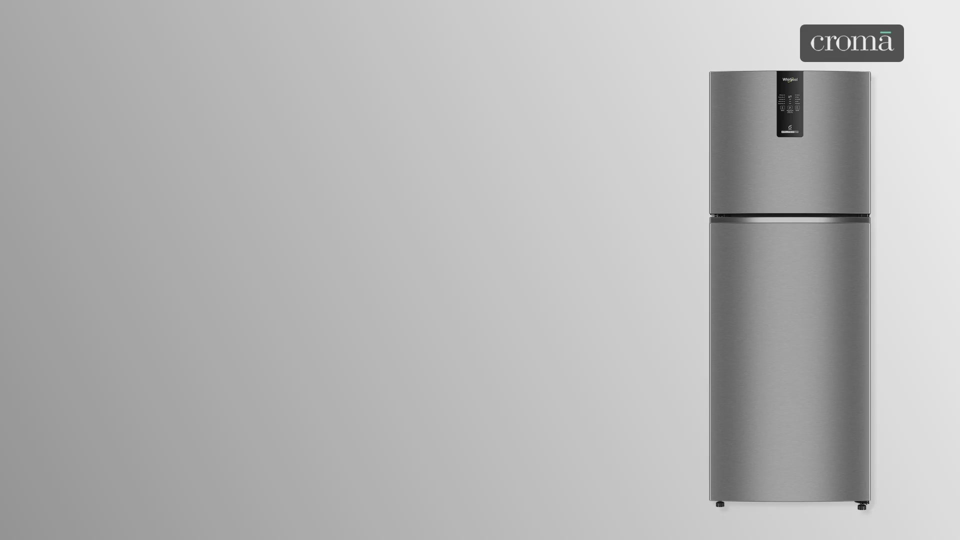 Whirlpool Intellifresh Pro 259 Litres 2 Star Frost Free Double Door Convertible Refrigerator with 6th Sense Technology (Grey)