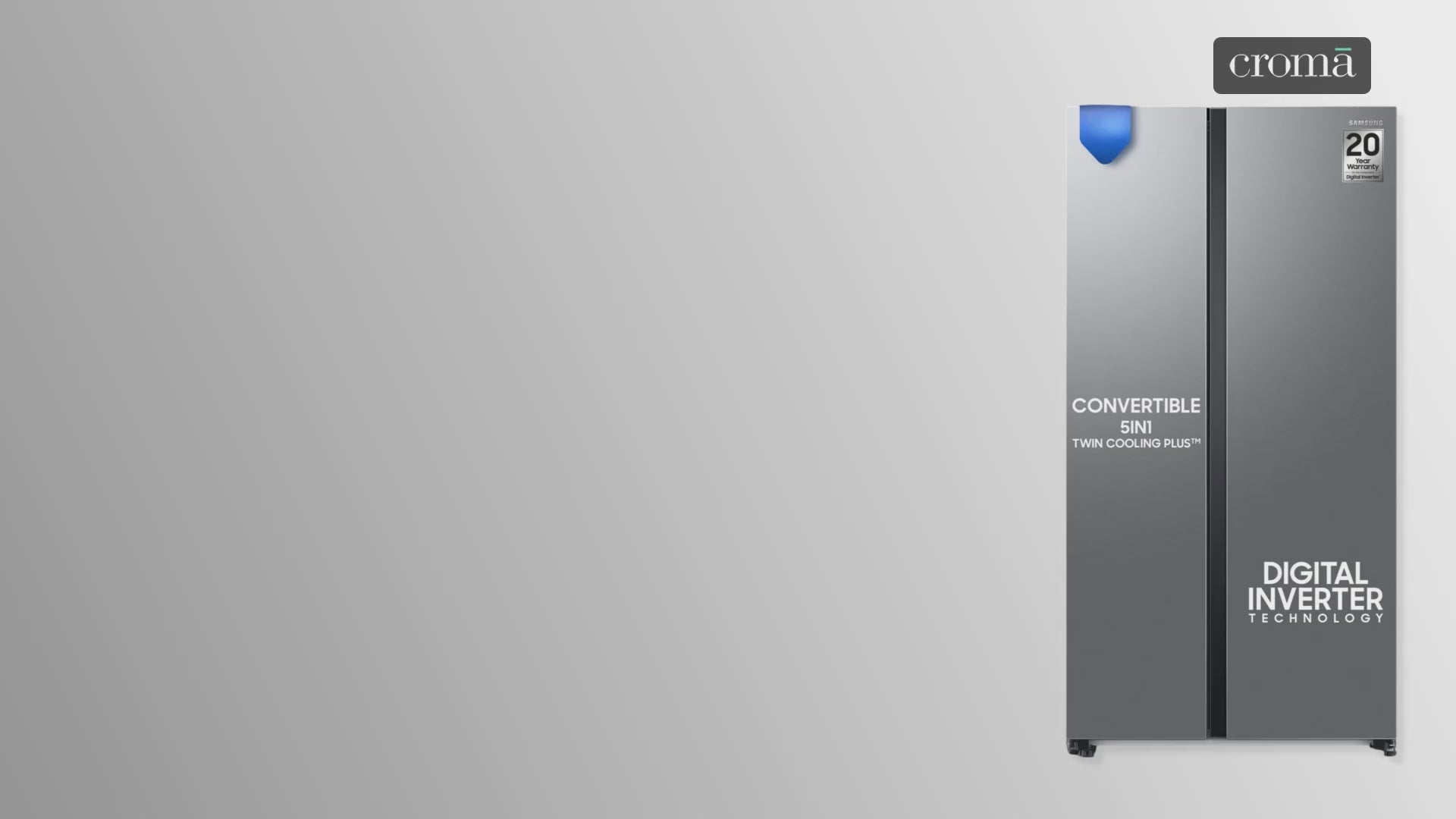 SAMSUNG 653 Litres 3 Star Auto Defrost Side by Side Refrigerator with Twin Cooling Plus (RS76CG8113SLHL, EZ Clean Steel)