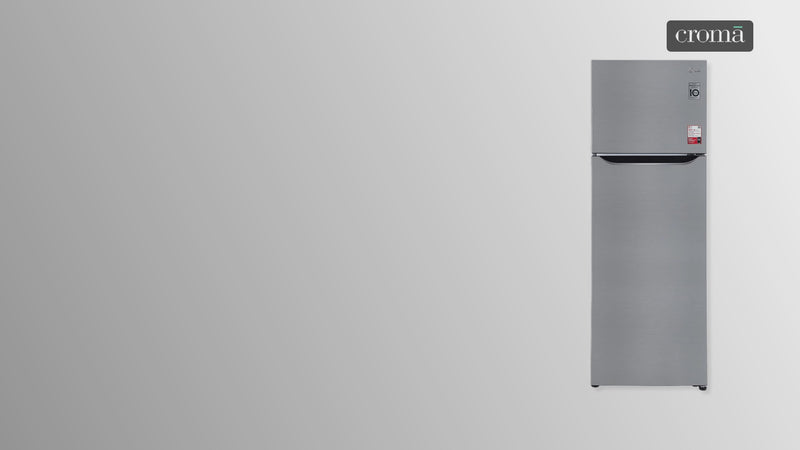 LG 288 Litres 2 Star Frost Free Double Door Convertible Refrigerator with Multi Air Flow (GL-S322SPZY.APZZEB, Shiny Steel)