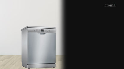 BOSCH Series 6 13 Place Settings Free Standing Dishwasher with Glass Protection Technology (Silver Inox)