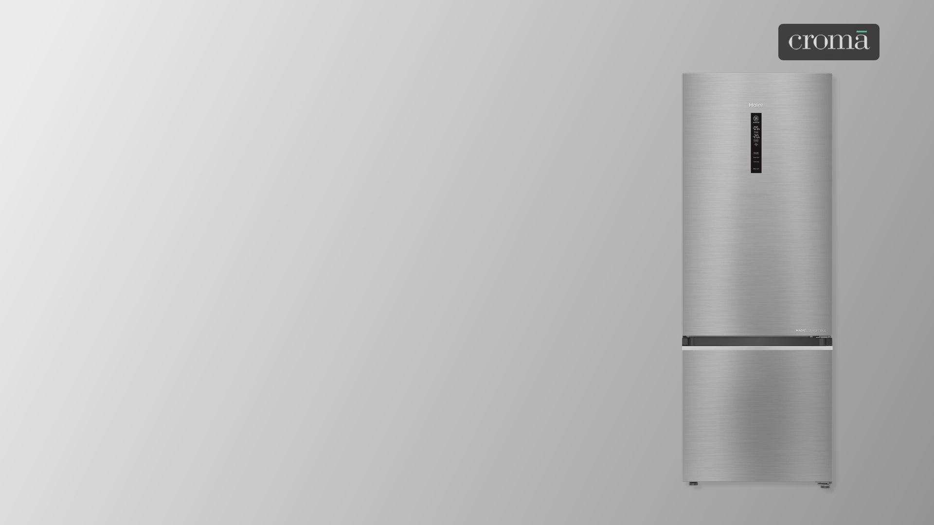 Haier 325 Litres 3 Star Frost Free Double Door Bottom Mount Convertible Refrigerator with Triple Inverter Technology (HRB-3753BBS-P, Brushline Silver)