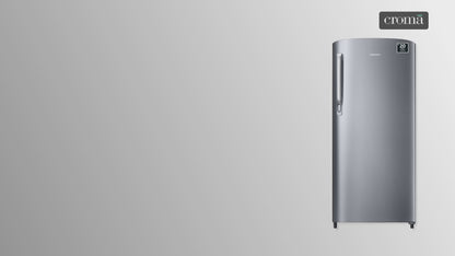 SAMSUNG Stylish Grande 183 Litres 2 Star Direct Cool Single Door Refrigerator with Stabilizer Free Operation (RR20C2412GS/NL, Grey Silver)