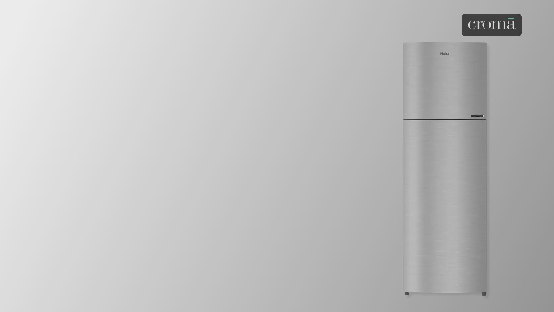 Haier 268 Litres 2 Star Frost Free Double Door Convertible Refrigerator with Turbo Icing (HRF-3182BIS-P, Inox Steel)