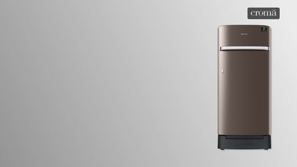 SAMSUNG Horizontal Curve 189 Litres 5 Star Direct Cool Single Door Refrigerator with Anti Bacterial Gasket (RR21C2H25DX/HL, Luxe Brown)