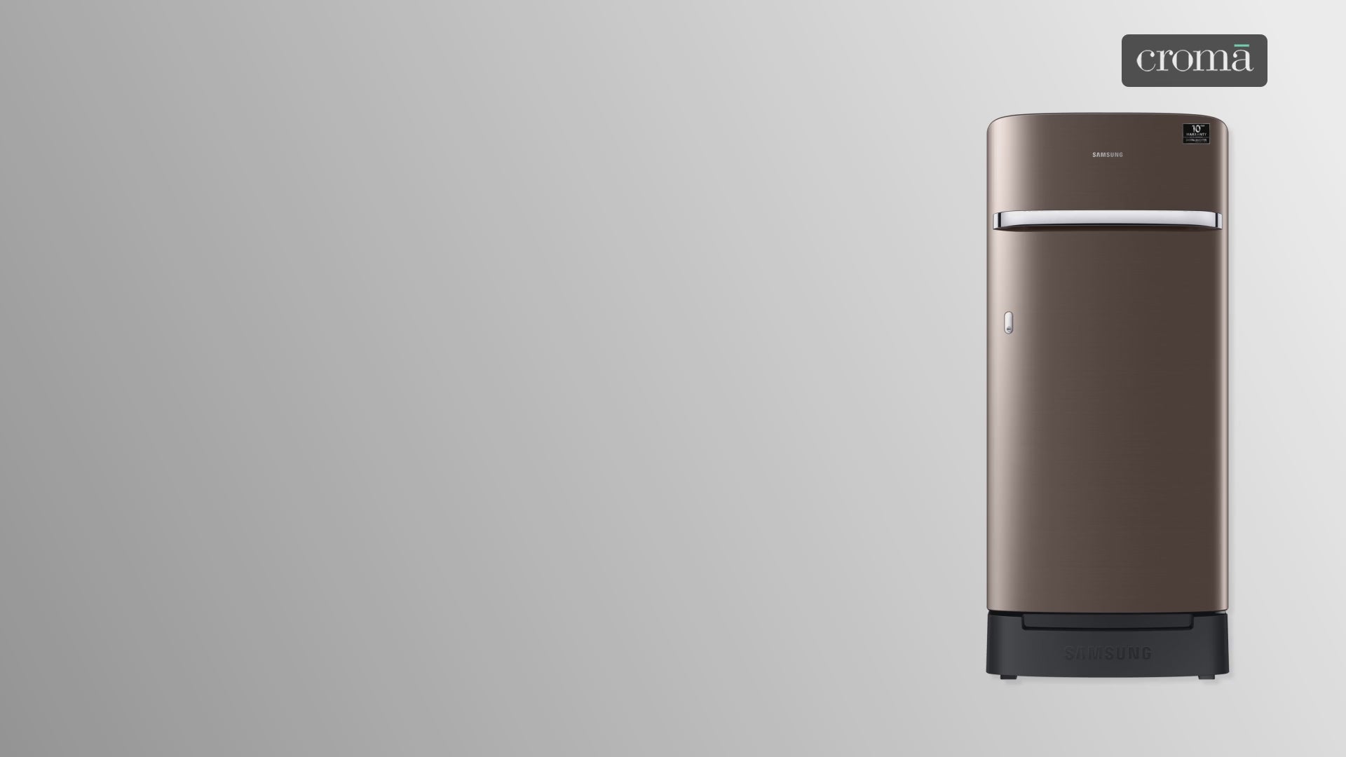 SAMSUNG Horizontal Curve 189 Litres 5 Star Direct Cool Single Door Refrigerator with Anti Bacterial Gasket (RR21C2H25DX/HL, Luxe Brown)