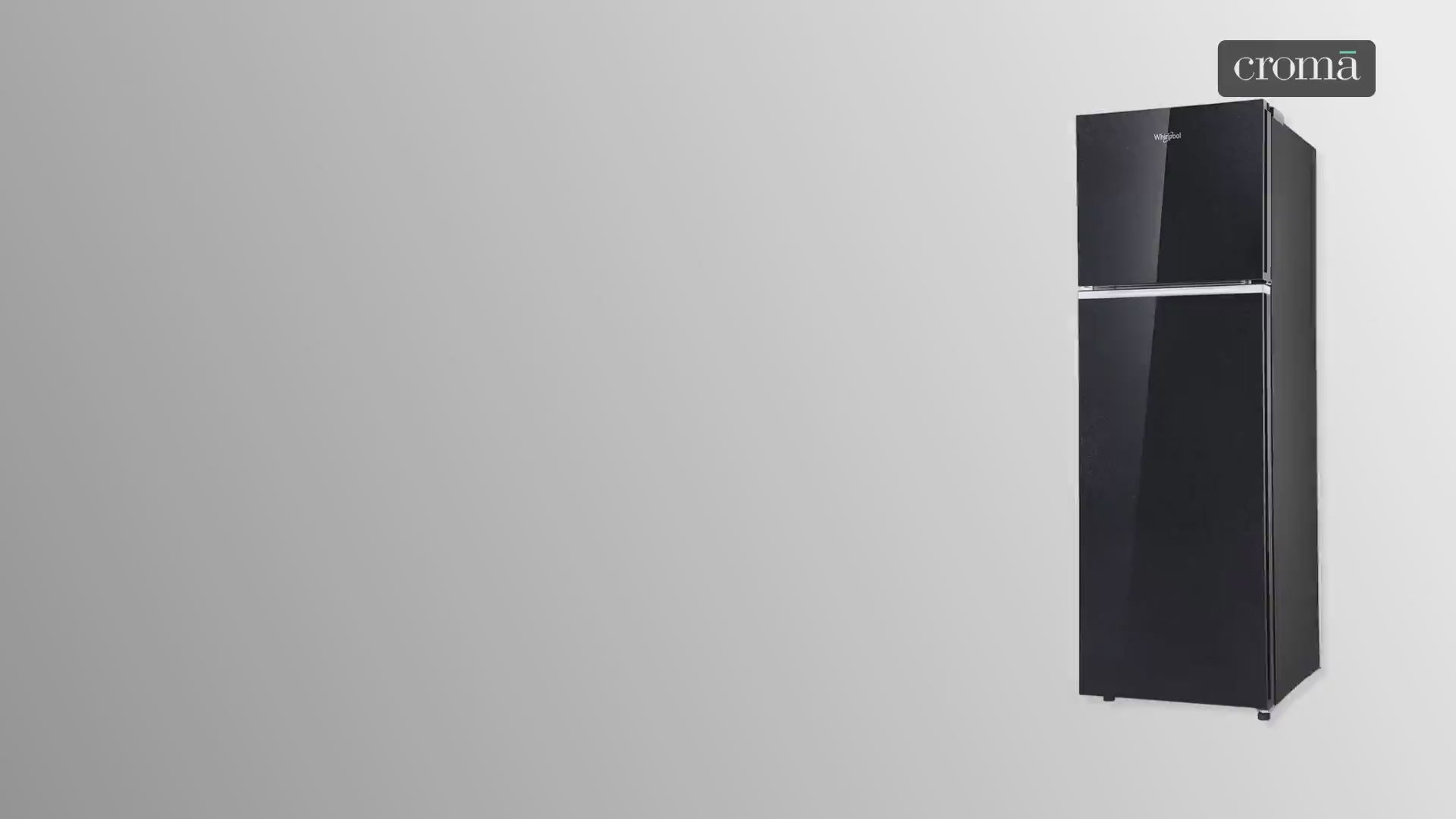 Whirlpool Neofresh 235 Litres 2 Star Frost Free Double Door Refrigerator with Intellisense Inverter Technology (22052, Crystal Black)