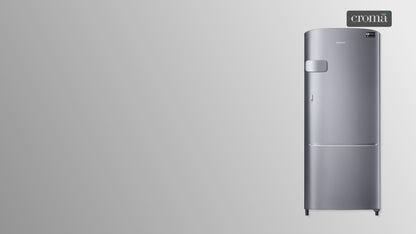 SAMSUNG Stylish Grande 183 Litres3 Star Direct Cool Single Door Refrigerator with Anti Bacterial Gasket (RR20C2Y23S8/HL, Elegant Inox)