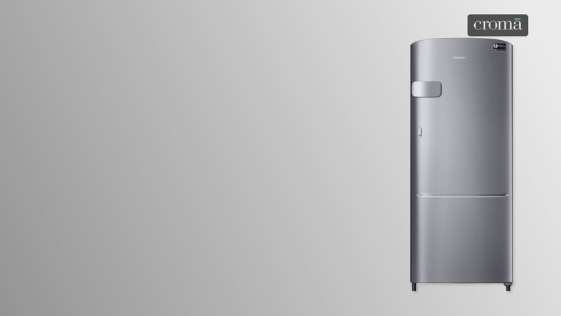 SAMSUNG Stylish Grande 183 Litres3 Star Direct Cool Single Door Refrigerator with Anti Bacterial Gasket (RR20C2Y23S8/HL, Elegant Inox)