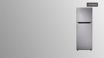 SAMSUNG 236 Litres 2 Star Frost Free Double Door Refrigerator with Deodorizer (RT28C3042S8/HL, Elegant Inox)