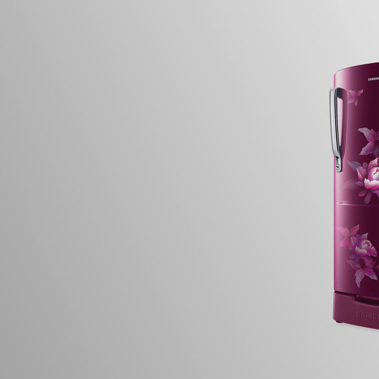 SAMSUNG Stylish Grande 183 Litres 5 Star Direct Cool Single Door Refrigerator with Anti Bacterial Gasket (RR20D2825HN/NL, Himalaya Poppy Red)