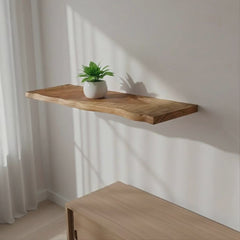 Eddy Live Edge Floating Wall Shelf