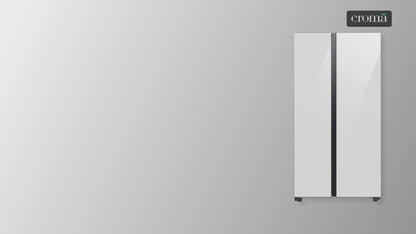 SAMSUNG 653 Litres 3 Star Auto Defrost Side by Side Refrigerator with Twin Cooling Plus (RS76CB811312HL, Clean White)