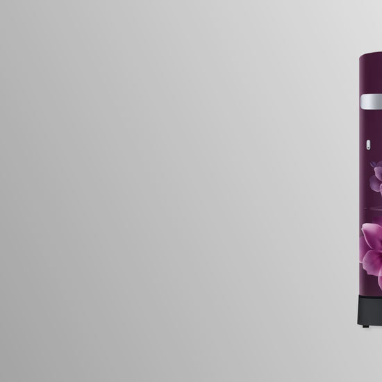 SAMSUNG Stylish Grande 223 Litres3 Star Direct Cool Single Door Refrigerator with Base Stand Drawer (RR24C2Z23CR/NL, Camellia Purple)