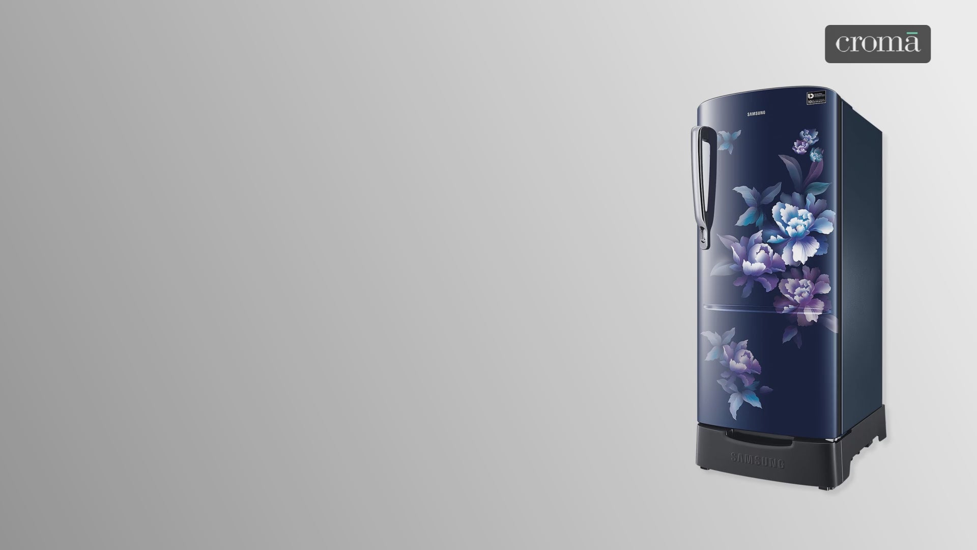 SAMSUNG Stylish Grande 183 Litres 5 Star Direct Cool Single Door Refrigerator with Anti Bacterial Gasket (RR20D2825HV/NL, Blue Arctic)