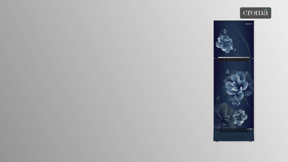 SAMSUNG 236 Litres 2 Star Frost Free Double Door Refrigerator with Digital Inverter Technology (RT28C3122CU/HL, Camellia Blue)