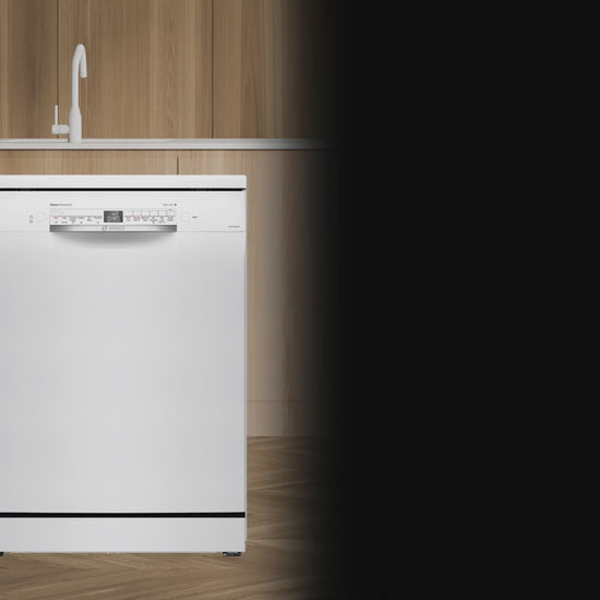 BOSCH Series 6 14 Place Settings Free Standing Dishwasher with Glass Protection Technology (No Pre-rinse Required, White)