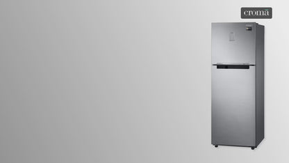 SAMSUNG 236 Litres 3 Star Frost Free Double Door Convertible Refrigerator with Anti Bacterial Gasket (RT28C3733S8/HL, Elegant Inox)
