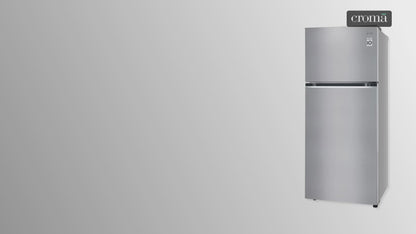 LG 380 Litres 2 Star Frost Free Double Door Refrigerator with Smart Diagnosis (GL-N412SDSY, Dazzle Steel)