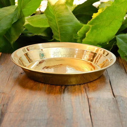 Shribadri Pure Brass Parat for Kneading Dough – Heavy Quality Roti Atta Mixing Plate