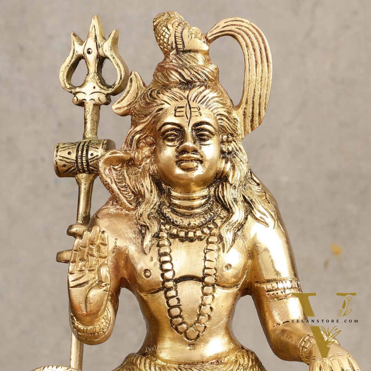 Pure Brass Aashirwaad Shiva Statue - 7.5 in Height