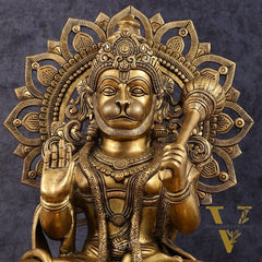 Pure Brass antique finish Lord Hanuman Statue - 18 inch