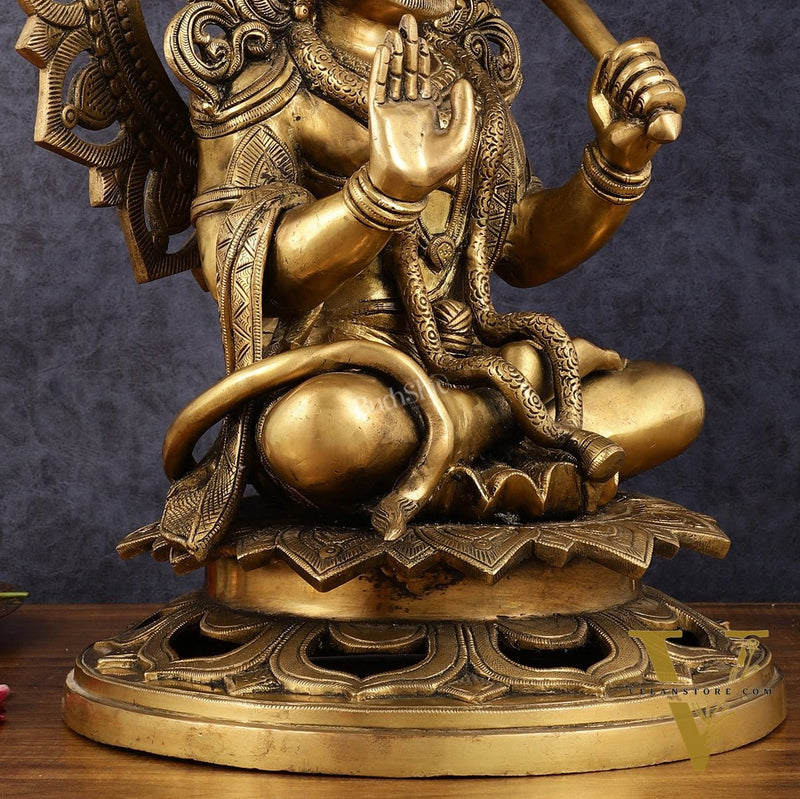 Pure Brass antique finish Lord Hanuman Statue - 18 inch