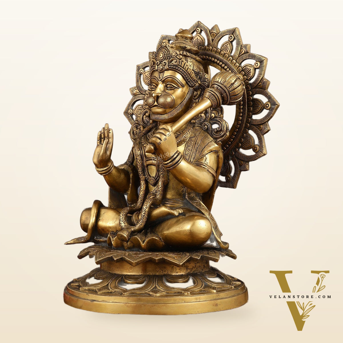 Pure Brass antique finish Lord Hanuman Statue - 18 inch