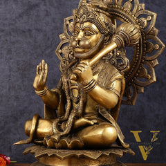 Pure Brass antique finish Lord Hanuman Statue - 18 inch