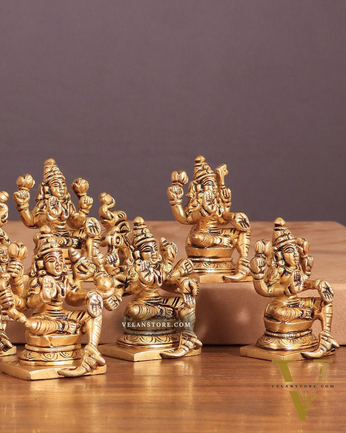 Pure Brass Ashtalakshmi Superfine Idols 2.5"