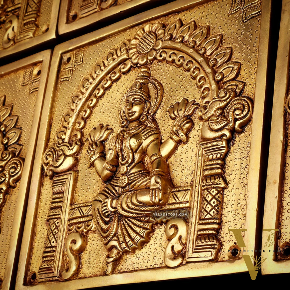 Pure Brass Ashtalakshmi Wall Hangings – Large Set 7"