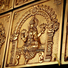 Pure Brass Ashtalakshmi Wall Hangings – Large Set 7"