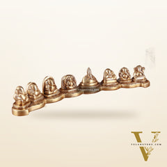 Pure Brass Ashtavinayaka – Eight Forms of Lord Ganesha Idols, 3 inch height