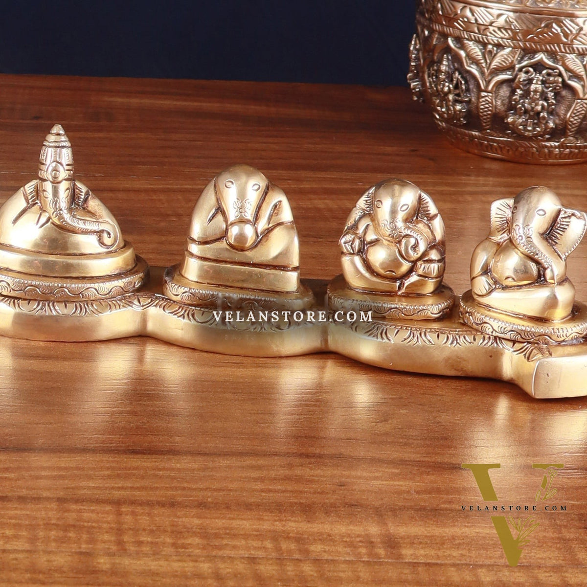 Pure Brass Ashtavinayaka – Eight Forms of Lord Ganesha Idols, 3 inch height