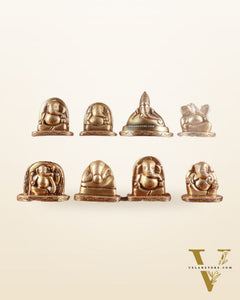 Pure Brass Ashtavinayaka Lord Ganesha 8 Forms Idol Set – 2.5 Inch,