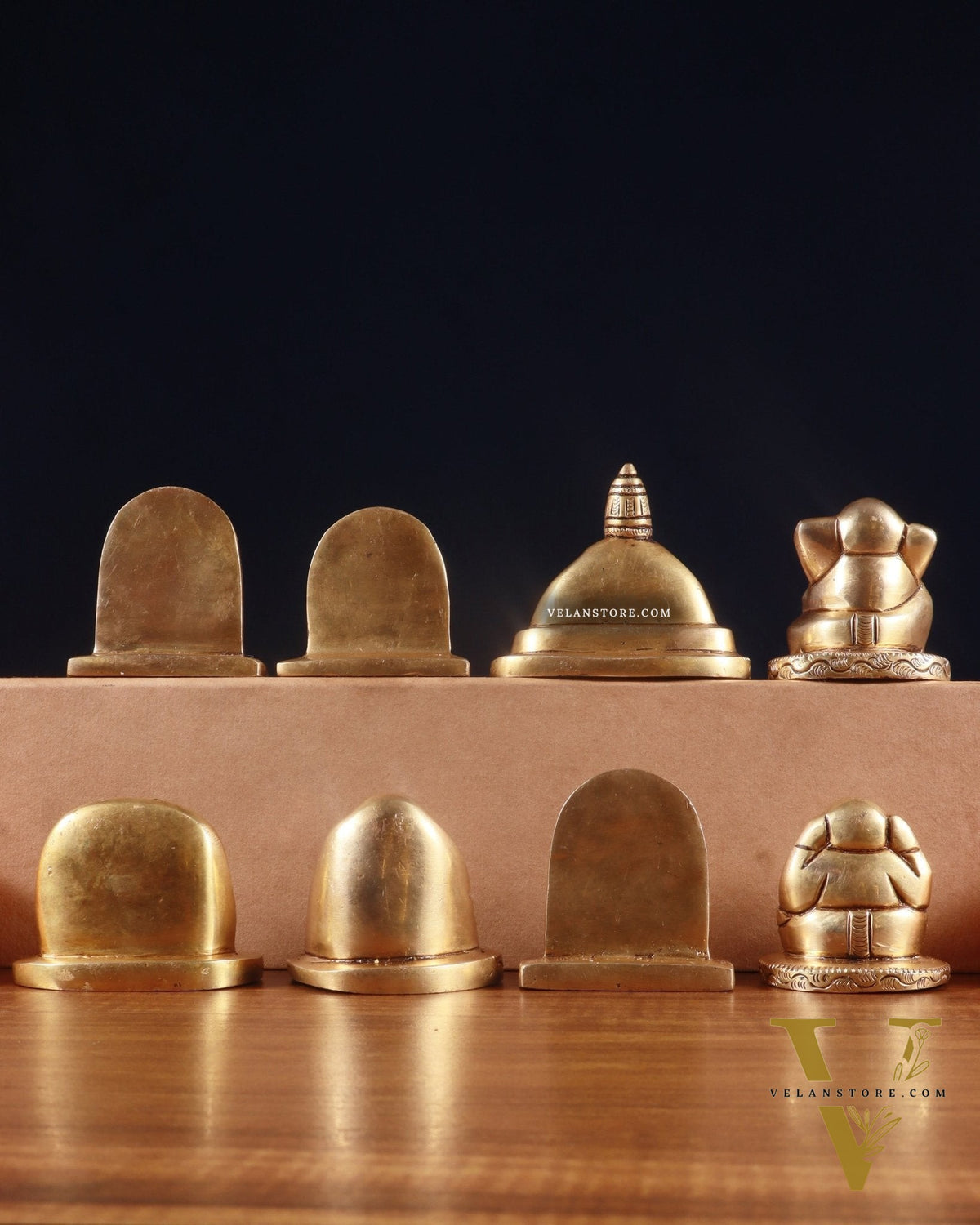 Pure Brass Ashtavinayaka Lord Ganesha 8 Forms Idol Set – 2.5 Inch,