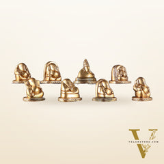Pure Brass Ashtavinayaka Lord Ganesha eight Forms Idol Set – 2.5 Inch,