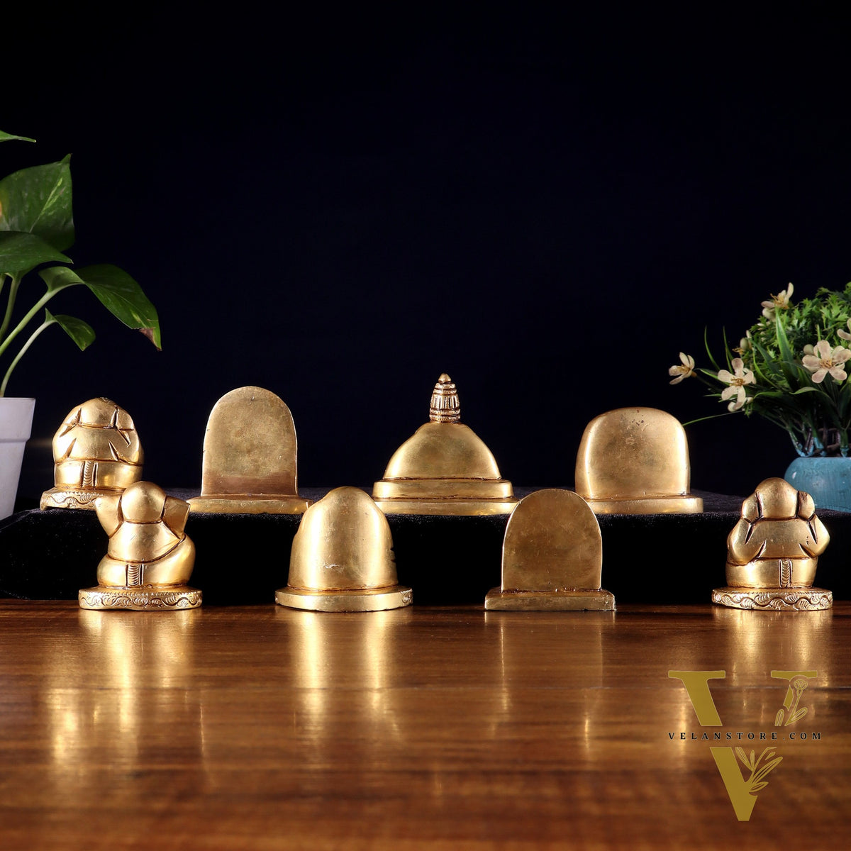Pure Brass Ashtavinayaka Lord Ganesha eight Forms Idol Set – 2.5 Inch,