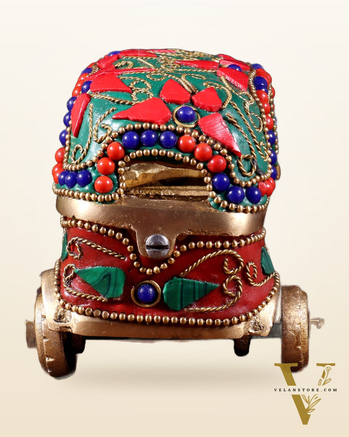 Pure Brass Auto Rickshaw Showpiece – Indian Souvenir Gift