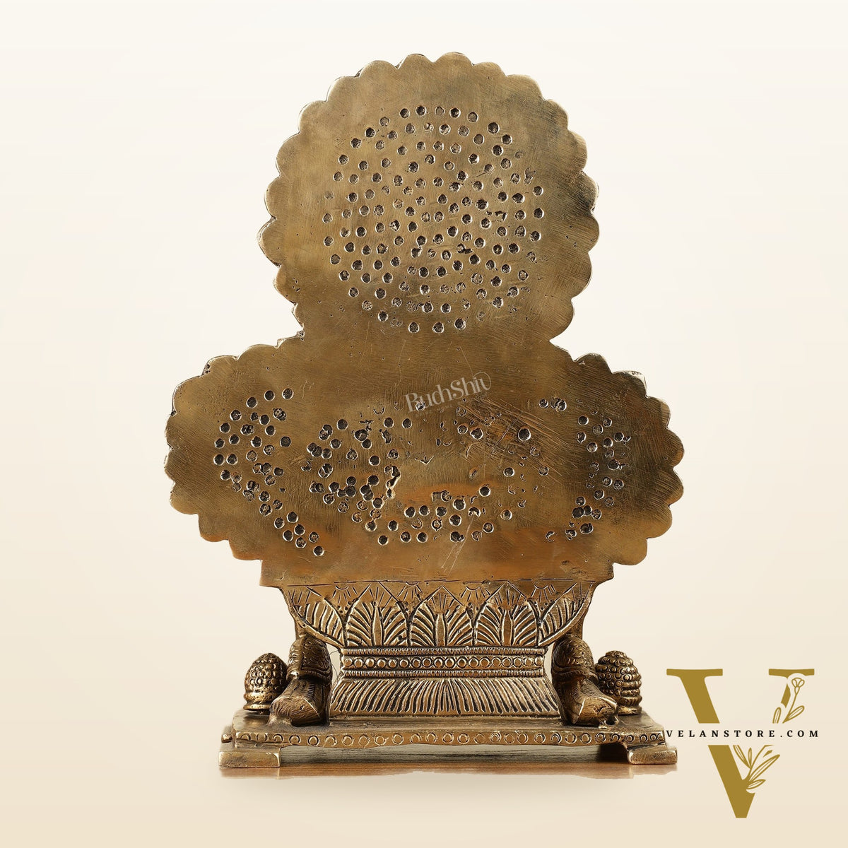 Pure Brass Baal Krishna with Peacocks Idol 11 inch